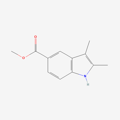 Methyl 2,3-dimethyl-1H-indole-5-carboxylate (CAS: 21987-27-9) - Chemical Structure and Molecular Formula 