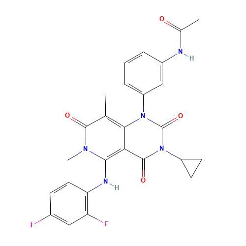 Trametinib (CAS: 871700-17-3) - Chemical Structure and Molecular Formula 