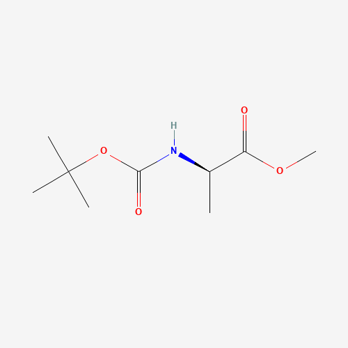 Methyl N-(tert-butoxycarbonyl)-D-alaninate (CAS: 91103-47-8) - Chemical Structure and Molecular Formula 