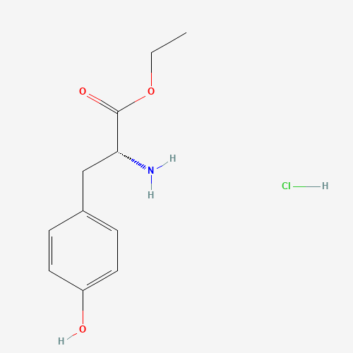 Ethyl D-tyrosinate hydrochloride (1:1) (CAS: 23234-43-7) - Chemical Structure and Molecular Formula 