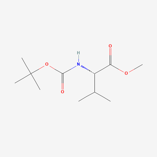 Methyl N-(tert-butoxycarbonyl)-L-valinate (CAS: 58561-04-9) - Chemical Structure and Molecular Formula 
