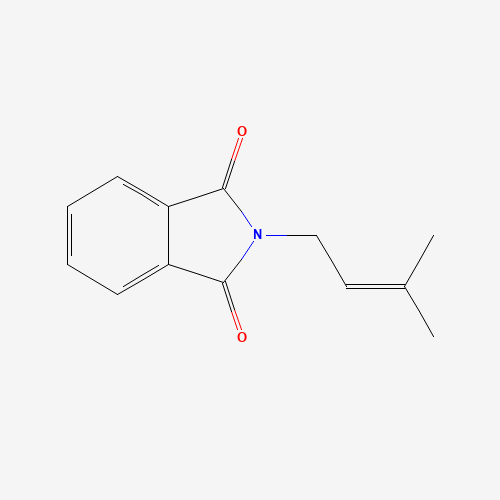 2-(3-Methylbut-2-en-1-yl)-1H-isoindole-1,3(2H)-dione (CAS: 15936-45-5) - Chemical Structure and Molecular Formula 