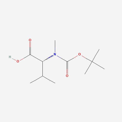 Boc-N-Me-Val-OH (CAS: 89536-85-6) - Chemical Structure and Molecular Formula 