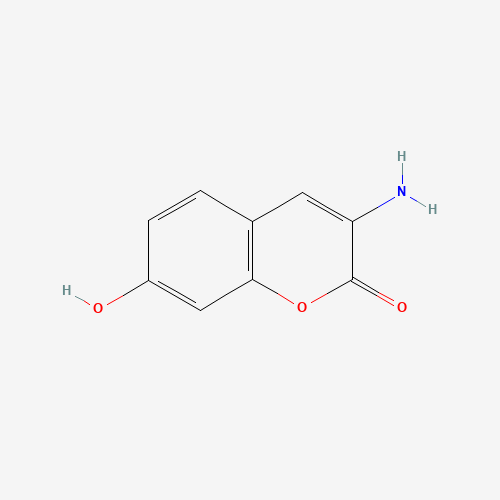 3-Amino-7-hydroxy-2H-chromen-2-one (CAS: 79418-41-0) - Chemical Structure and Molecular Formula 