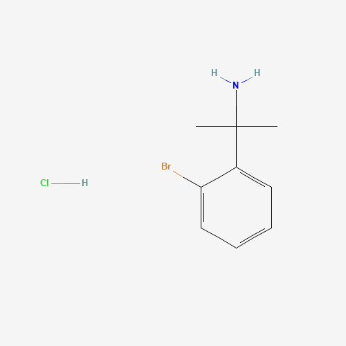 2-(2-Bromophenyl)-2-propanamine hydrochloride (1:1) (CAS: 1087723-47-4) - Chemical Structure and Molecular Formula 