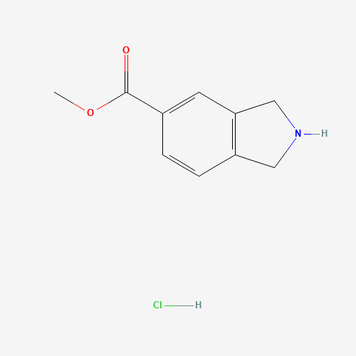 Methyl 5-isoindolinecarboxylate hydrochloride (1:1) (CAS: 127168-93-8) - Chemical Structure and Molecular Formula 