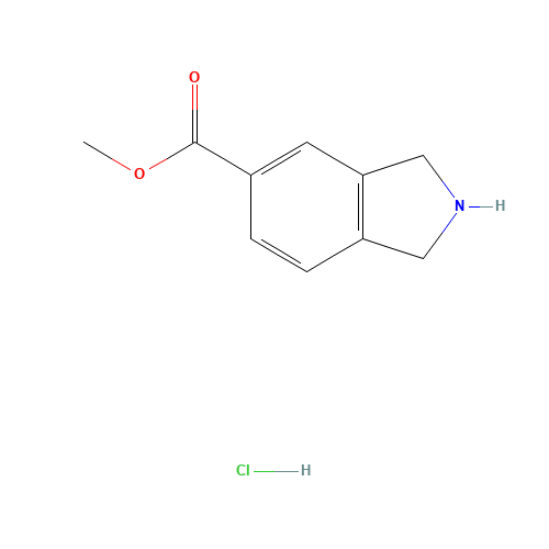 Methyl 5-isoindolinecarboxylate hydrochloride (1:1) (CAS: 127168-93-8) - Chemical Structure and Molecular Formula 