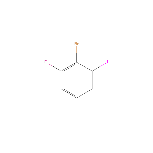 2-Bromo-1-fluoro-3-iodobenzene (CAS: 851368-08-6) - Chemical Structure and Molecular Formula 