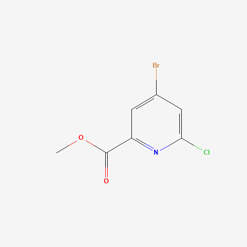 Methyl 4-bromo-6-chloro-2-pyridinecarboxylate (CAS: 1206249-86-6) - Chemical Structure and Molecular Formula 