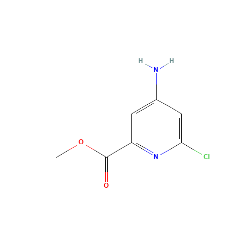 Methyl 4-amino-6-chloro-2-pyridinecarboxylate (CAS: 1235475-17-8) - Chemical Structure and Molecular Formula 
