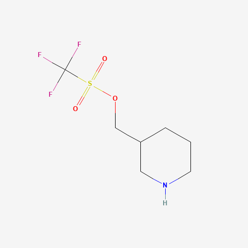 3-Piperidinylmethyl trifluoromethanesulfonate (CAS: 906073-55-0) - Chemical Structure and Molecular Formula 