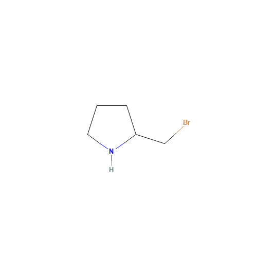 2-(Bromomethyl)pyrrolidine (CAS: 412311-36-5) - Chemical Structure and Molecular Formula 