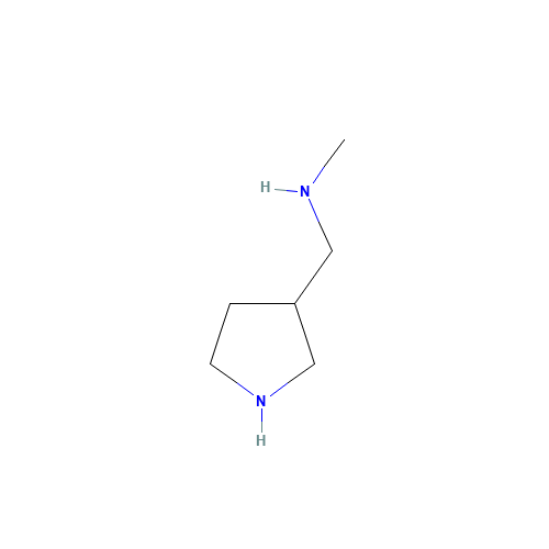 Methyl-pyrrolidin-3-ylmethyl-amine (CAS: 91187-81-4) - Chemical Structure and Molecular Formula 