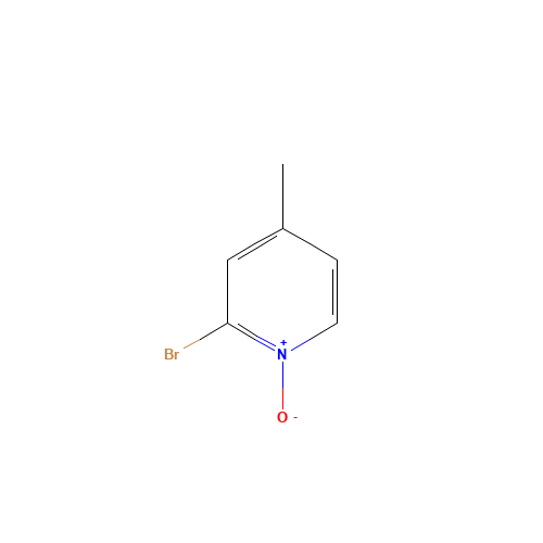 2-Brom-4-methylpyridin-1-oxid (CAS: 17117-12-3) - Chemical Structure and Molecular Formula 
