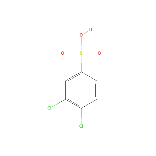 3,4-Dichlorobenzenesulfonic acid (CAS: 939-95-7) - Chemical Structure and Molecular Formula 