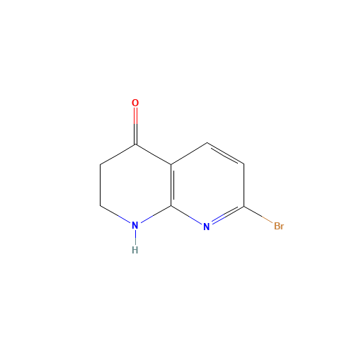 7-Bromo-2,3-dihydro-1,8-naphthyridin-4(1H)-one (CAS: 64942-87-6) - Chemical Structure and Molecular Formula 
