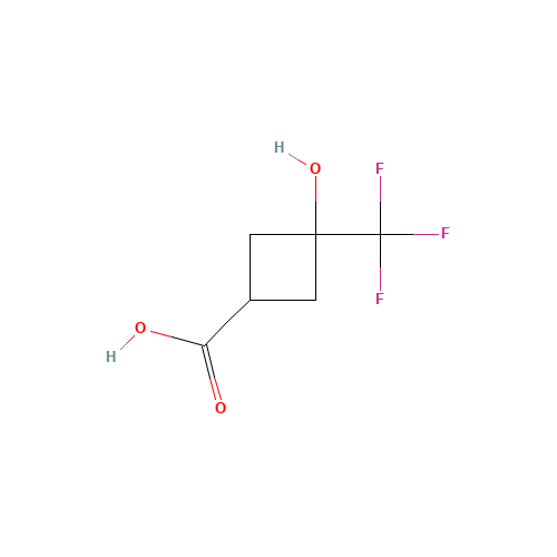 3-hydroxy-3-(trifluoromethyl)cyclobutanecarboxylic acid (CAS: 1163729-49-4) - Chemical Structure and Molecular Formula 