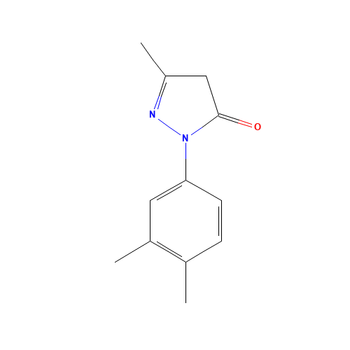 2-(3,4-Dimethylphenyl)-5-methyl-1,2-dihydro-3H-pyrazol-3-one (CAS: 18048-64-1) - Chemical Structure and Molecular Formula 