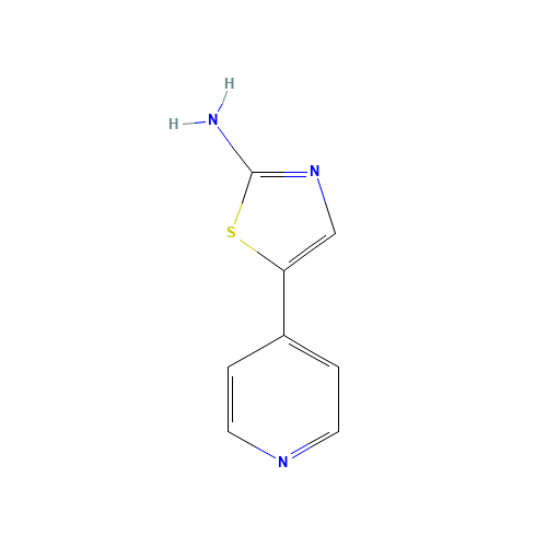 4-(4-Pyridinyl)-1,3-thiazol-2-amine (CAS: 40353-55-7) - Chemical Structure and Molecular Formula 
