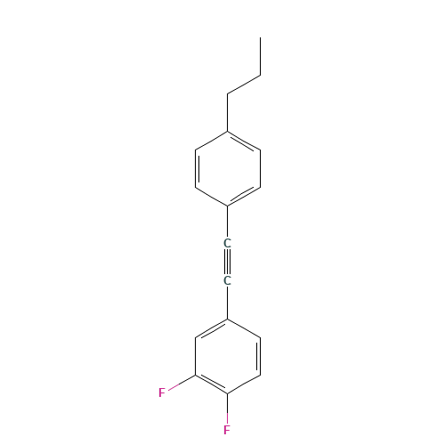 1-[(3,4-Difluorophenyl)ethynyl]-4-ethylbenzene (CAS: 145698-43-7) - Chemical Structure and Molecular Formula 