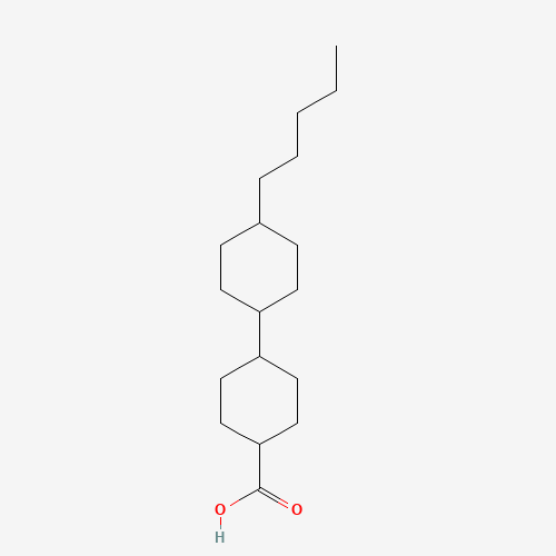 4'-Pentyl-1,1'-bi(cyclohexyl)-4-carboxylic acid (CAS: 65355-33-1) - Chemical Structure and Molecular Formula 