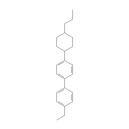 4-Ethyl-4'-(4-propylcyclohexyl)biphenyl (CAS: 84540-37-4) - Chemical Structure and Molecular Formula 
