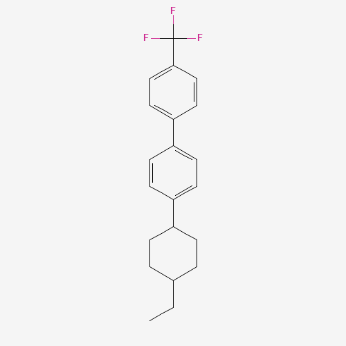 4-(trans-4-ethylcyclohexyl)-4'-(trifluoroMethyl)-1,1'-Biphenyl (CAS: 1072141-52-6) - Chemical Structure and Molecular Formula 