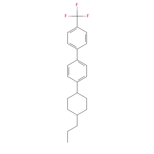 4-(Trans-4-propylcyclohexyl)-4'- (trifluoroMethyl)-1,1'-biphenyl (CAS: 137644-51-0) - Chemical Structure and Molecular Formula 
