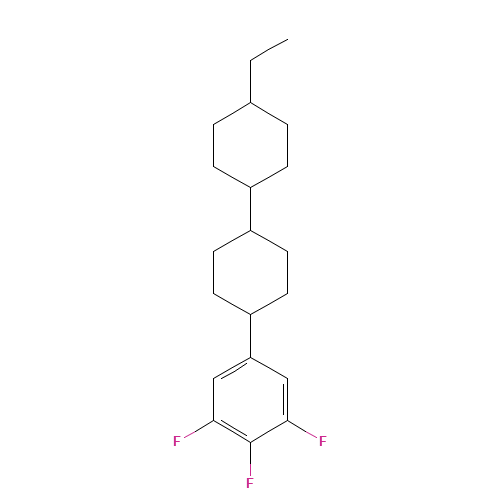 4-Ethyl-4'-(3,4,5-trifluorophenyl)-1,1'-bi(cyclohexyl) (CAS: 139215-80-8) - Chemical Structure and Molecular Formula 