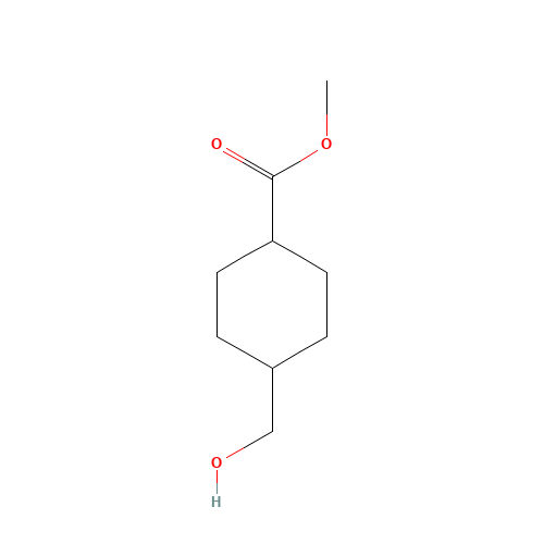Methyl trans-4-(hydroxymethyl)cyclohexanecarboxylate (CAS: 110928-44-4) - Chemical Structure and Molecular Formula 