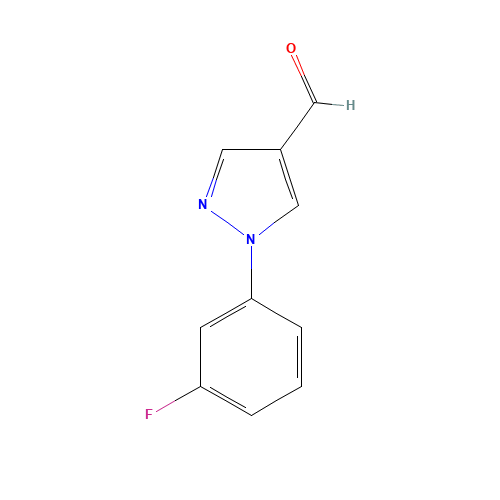 1-(3-Fluorophenyl)-1H-pyrazole-4-carbaldehyde (CAS: 936940-82-8) - Chemical Structure and Molecular Formula 
