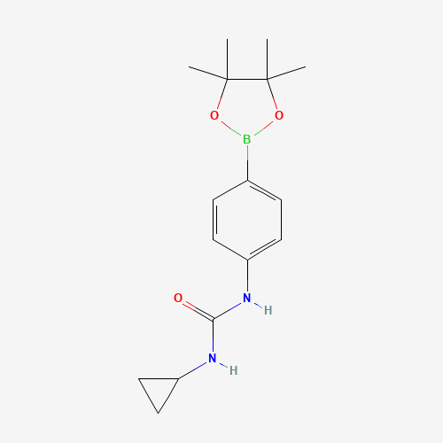 1-Cyclopropyl-3-[4-(4,4,5,5-tetramethyl-1,3,2-dioxaborolan-2-yl)phenyl]urea (CAS: 874297-79-7) - Chemical Structure and Molecular Formula 