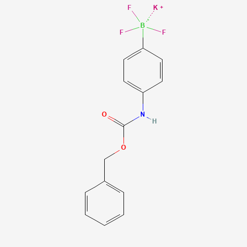 Potassium (4-{[(benzyloxy)carbonyl]amino}phenyl)(trifluoro)borate(1-) (CAS: 850623-45-9) - Chemical Structure and Molecular Formula 