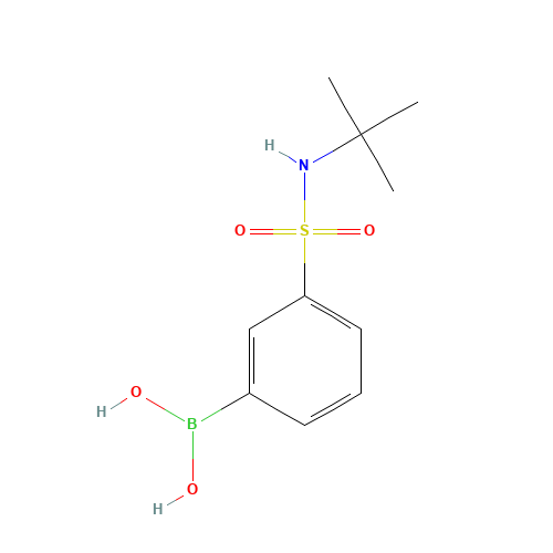 {3-[(2-Methyl-2-propanyl)sulfamoyl]phenyl}boronic acid (CAS: 221290-14-8) - Chemical Structure and Molecular Formula 
