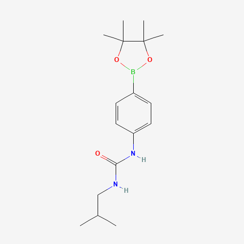 1-Isobutyl-3-[4-(4,4,5,5-tetramethyl-1,3,2-dioxaborolan-2-yl)phenyl]urea (CAS: 874291-03-9) - Chemical Structure and Molecular Formula 