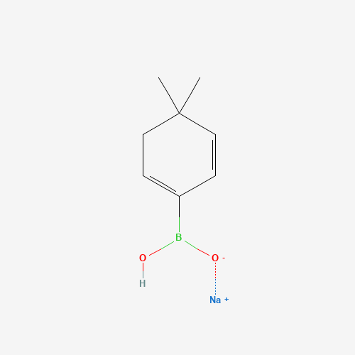 Sodium hydrogen (4,4-dimethyl-1,5-cyclohexadien-1-yl)boronate (CAS: 871329-70-3) - Chemical Structure and Molecular Formula 