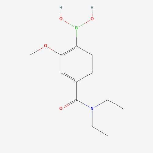 [4-(Diethylcarbamoyl)-2-methoxyphenyl]boronic acid (CAS: 913835-34-4) - Chemical Structure and Molecular Formula 
