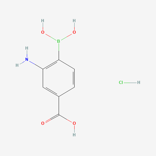 3-Amino-4-(dihydroxyboryl)benzoic acid (CAS: 850568-60-4) - Chemical Structure and Molecular Formula 