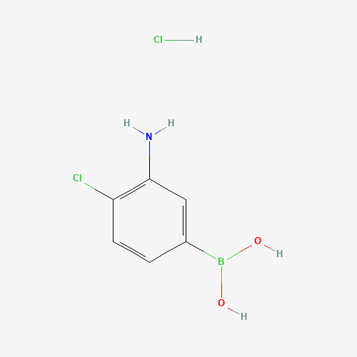 (3-Amino-4-chlorophenyl)boronic acid (CAS: 850568-45-5) - Chemical Structure and Molecular Formula 