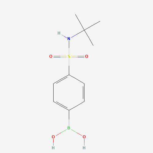 {4-[(2-Methyl-2-propanyl)sulfamoyl]phenyl}boronic acid (CAS: 208516-15-8) - Chemical Structure and Molecular Formula 