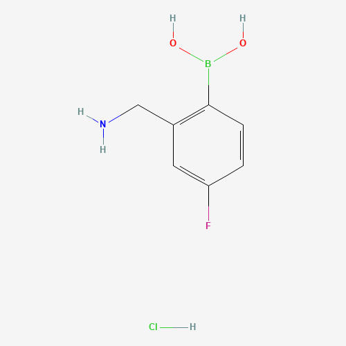 [2-(Aminomethyl)-4-fluorophenyl]boronic acid hydrochloride (1:1) (CAS: 850568-02-4) - Chemical Structure and Molecular Formula 