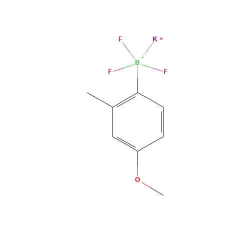 Potassium trifluoro(4-methoxy-2-methylphenyl)borate(1-) (CAS: 850623-69-7) - Chemical Structure and Molecular Formula 