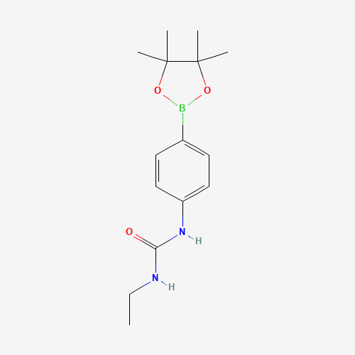 1-Ethyl-3-[4-(4,4,5,5-tetramethyl-1,3,2-dioxaborolan-2-yl)phenyl]urea (CAS: 874291-00-6) - Chemical Structure and Molecular Formula 