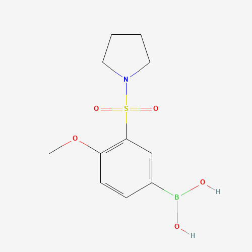 [4-Methoxy-3-(1-pyrrolidinylsulfonyl)phenyl]boronic acid (CAS: 874219-52-0) - Chemical Structure and Molecular Formula 