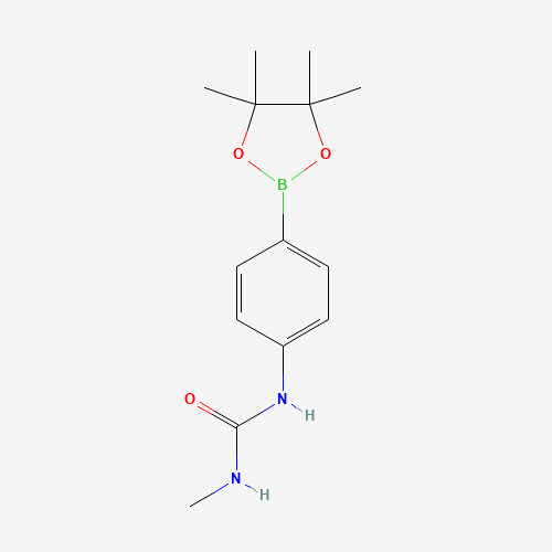 1-Methyl-3-[4-(4,4,5,5-tetramethyl-1,3,2-dioxaborolan-2-yl)phenyl]urea (CAS: 874290-99-0) - Chemical Structure and Molecular Formula 