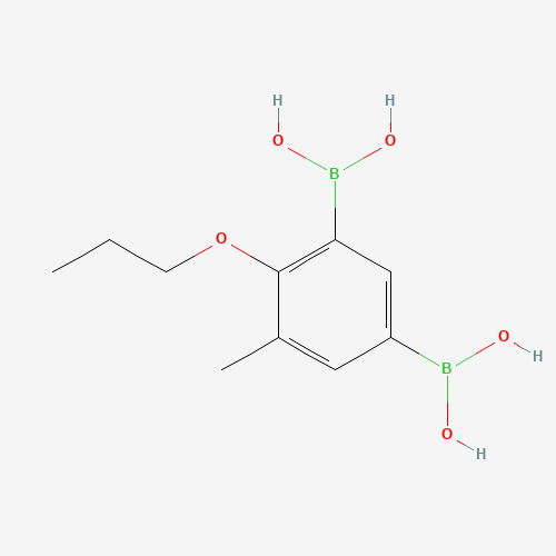 (5-Methyl-4-propoxy-1,3-phenylene)diboronic acid (CAS: 850568-70-6) - Chemical Structure and Molecular Formula 