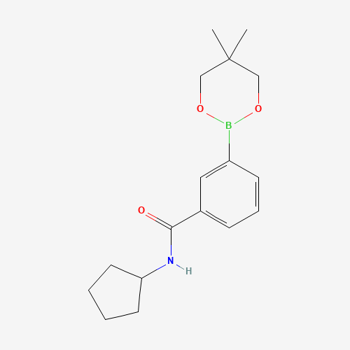 N-Cyclopentyl-3-(5,5-dimethyl-1,3,2-dioxaborinan-2-yl)benzamide chemical structure N-Cyclopentyl-3-(5,5-dimethyl-1,3,2-dioxaborinan-2-yl)benzamide (CAS: 850567-45-2) - Chemical Structure and Molecular Formula