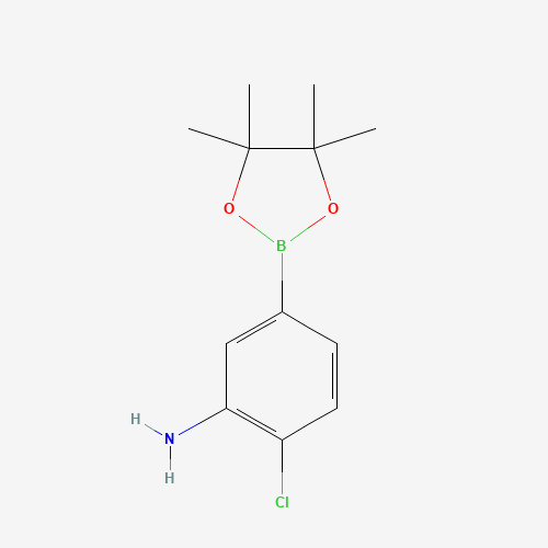 2-Chloro-5-(4,4,5,5-tetramethyl-1,3,2-dioxaborolan-2-yl)aniline (CAS: 850567-56-5) - Chemical Structure and Molecular Formula 