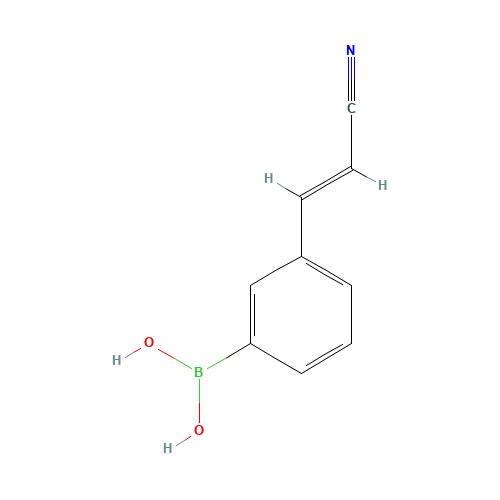 {3-[(E)-2-Cyanovinyl]phenyl}boronic acid (CAS: 850568-53-5) - Chemical Structure and Molecular Formula 