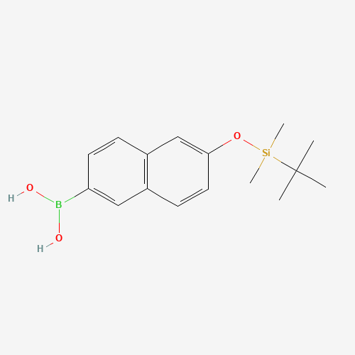 (6-{[Dimethyl(2-methyl-2-propanyl)silyl]oxy}-2-naphthyl)boronic acid (CAS: 179942-45-1) - Chemical Structure and Molecular Formula 